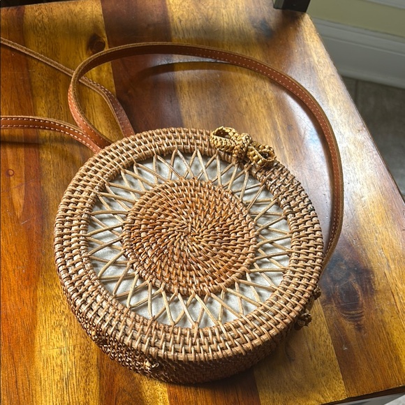 Source Unknown Handbags - Brown Woven Crossbody Bag